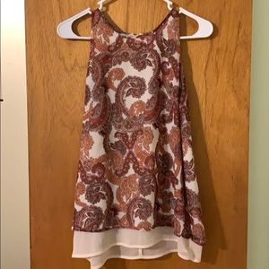 Bohemian style top sleeveless